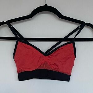 Women’s Lululemon, red and black, sports bra. Size 2. Great condition.